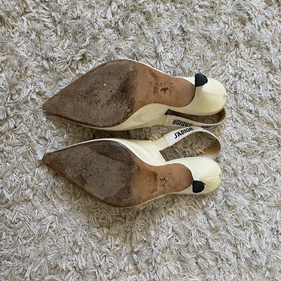 Christian Dior Womens White J'adior Patent Leather Slingback Pumps Size 36 6 - Picture 9 of 11